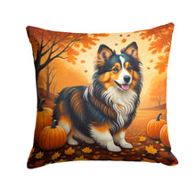 Load image into Gallery viewer, Sheltie Fall Fabric Decorative Pillow