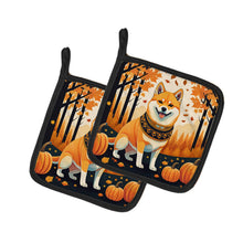 Load image into Gallery viewer, Shiba Inu Fall Pot Holders - Set of 2 Decorative Kitchen Helpers | Made in the USA