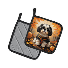 Load image into Gallery viewer, Shih Tzu Fall Pot Holders - Set of 2 Decorative Kitchen Helpers | Made in the USA