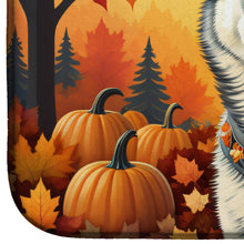 Load image into Gallery viewer, Siberian Husky Fall Dish Drying Mat