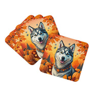 Load image into Gallery viewer, Siberian Husky Fall Foam Coaster