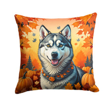 Load image into Gallery viewer, Siberian Husky Fall Throw Pillow - 14x14 Decorative Pillow – Art for Your Home &amp; Patio