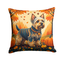 Load image into Gallery viewer, Silky Terrier Fall Throw Pillow - 14x14 Decorative Pillow – Art for Your Home &amp; Patio