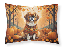 Load image into Gallery viewer, Tibetan Spaniel Fall Fabric Standard Pillowcase – Artistic Decorative Front, White Back