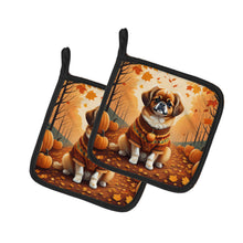 Load image into Gallery viewer, Tibetan Spaniel Fall Pot Holders - Set of 2 Decorative Kitchen Helpers | Made in the USA