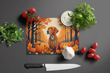 Load image into Gallery viewer, Vizsla Fall Glass Cutting Boards – Durable, Decorative Kitchen Art Large
