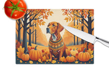 Load image into Gallery viewer, Vizsla Fall Glass Cutting Boards – Durable, Decorative Kitchen Art Large