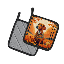 Load image into Gallery viewer, Vizsla Fall Pot Holders - Set of 2 Decorative Kitchen Helpers | Made in the USA