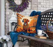 Load image into Gallery viewer, Vizsla Fall Fabric Decorative Pillow