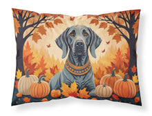 Load image into Gallery viewer, Weimaraner Fall Fabric Standard Pillowcase – Artistic Decorative Front, White Back
