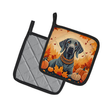 Load image into Gallery viewer, Weimaraner Fall Pot Holders - Set of 2 Decorative Kitchen Helpers | Made in the USA