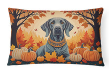 Load image into Gallery viewer, Weimaraner Fall Fabric Decorative Pillow
