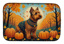 Load image into Gallery viewer, Welsh Terrier Fall Dish Drying Mat