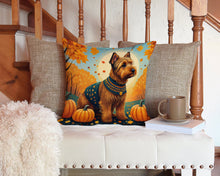 Load image into Gallery viewer, Welsh Terrier Fall Throw Pillow - 14x14 Decorative Pillow – Art for Your Home &amp; Patio