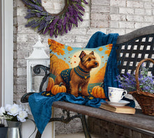 Load image into Gallery viewer, Welsh Terrier Fall Fabric Decorative Pillow