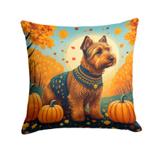 Load image into Gallery viewer, Welsh Terrier Fall Fabric Decorative Pillow