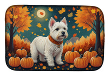 Load image into Gallery viewer, Westie Fall Dish Drying Mat