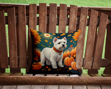 Load image into Gallery viewer, Westie Fall Throw Pillow - 14x14 Decorative Pillow – Art for Your Home &amp; Patio