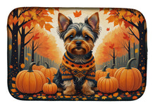 Load image into Gallery viewer, Yorkshire Terrier Fall Dish Drying Mat