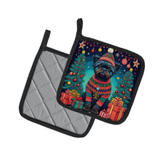 Load image into Gallery viewer, Affenpinscher Christmas Pot Holders - Set of 2 Decorative Kitchen Helpers | Made in the USA