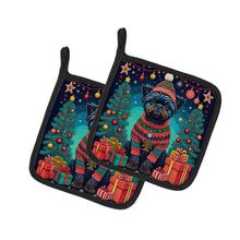 Load image into Gallery viewer, Affenpinscher Christmas Pot Holders - Set of 2 Decorative Kitchen Helpers | Made in the USA