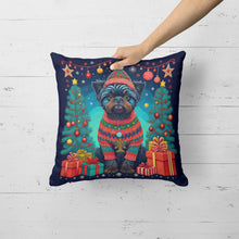 Load image into Gallery viewer, Affenpinscher Christmas Throw Pillow - 14x14 Decorative Pillow – Art for Your Home &amp; Patio