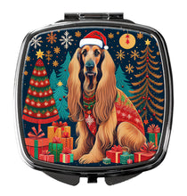 Load image into Gallery viewer, Afghan Hound Christmas Compact Mirror – Stylish Purse Mirror with Artistic Covers