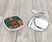 Load image into Gallery viewer, Airedale Terrier Christmas Compact Mirror – Stylish Purse Mirror with Artistic Covers
