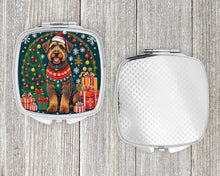 Load image into Gallery viewer, Airedale Terrier Christmas Compact Mirror – Stylish Purse Mirror with Artistic Covers