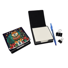 Load image into Gallery viewer, Akita Christmas PU Leather Note Paper Holder