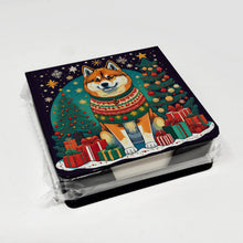Load image into Gallery viewer, Akita Christmas PU Leather Note Paper Holder