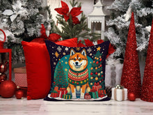 Load image into Gallery viewer, Akita Christmas Throw Pillow - 14x14 Decorative Pillow – Art for Your Home &amp; Patio
