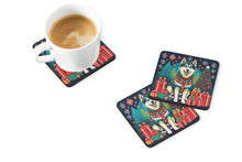 Load image into Gallery viewer, Alaskan Malamute Christmas Coasters - Set of 4 Lightweight Foam, Absorbent Drink Coasters