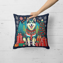 Load image into Gallery viewer, Alaskan Malamute Christmas Throw Pillow - 14x14 Decorative Pillow – Art for Your Home &amp; Patio