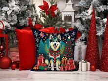 Load image into Gallery viewer, Alaskan Malamute Christmas Throw Pillow - 14x14 Decorative Pillow – Art for Your Home &amp; Patio