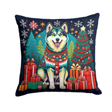 Load image into Gallery viewer, Alaskan Malamute Christmas Fabric Decorative Pillow