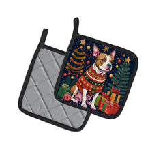 Load image into Gallery viewer, Pit Bull Terrier Christmas Pot Holders - Set of 2 Decorative Kitchen Helpers | Made in the USA