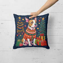Load image into Gallery viewer, Pit Bull Terrier Christmas Throw Pillow - 14x14 Decorative Pillow – Art for Your Home &amp; Patio