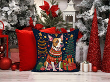 Load image into Gallery viewer, Pit Bull Terrier Christmas Fabric Decorative Pillow