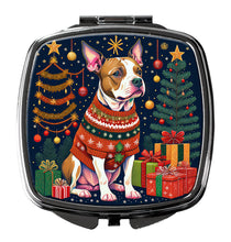 Load image into Gallery viewer, Pit Bull Terrier Christmas Compact Mirror – Stylish Purse Mirror with Artistic Covers