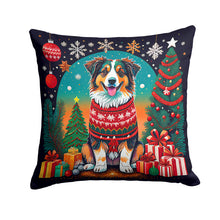 Load image into Gallery viewer, Australian Shepherd Christmas Throw Pillow - 14x14 Decorative Pillow – Art for Your Home &amp; Patio