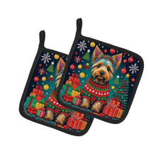 Load image into Gallery viewer, Australian Terrier Christmas Pot Holders - Set of 2 Decorative Kitchen Helpers | Made in the USA