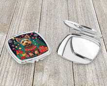 Load image into Gallery viewer, Australian Terrier Christmas Compact Mirror – Stylish Purse Mirror with Artistic Covers