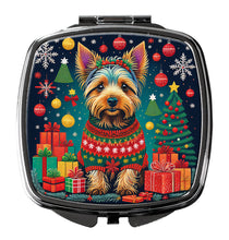 Load image into Gallery viewer, Australian Terrier Christmas Compact Mirror – Stylish Purse Mirror with Artistic Covers