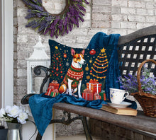 Load image into Gallery viewer, Basenji Christmas Fabric Decorative Pillow