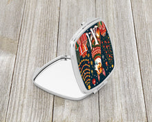 Load image into Gallery viewer, Basenji Christmas Compact Mirror – Stylish Purse Mirror with Artistic Covers