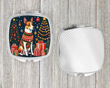 Load image into Gallery viewer, Basenji Christmas Compact Mirror – Stylish Purse Mirror with Artistic Covers
