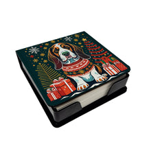 Load image into Gallery viewer, Basset Hound Christmas PU Leather Note Paper Holder
