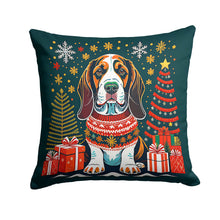 Load image into Gallery viewer, Basset Hound Christmas Fabric Decorative Pillow