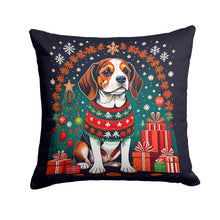 Load image into Gallery viewer, Beagle Christmas Throw Pillow - 14x14 Decorative Pillow – Art for Your Home &amp; Patio